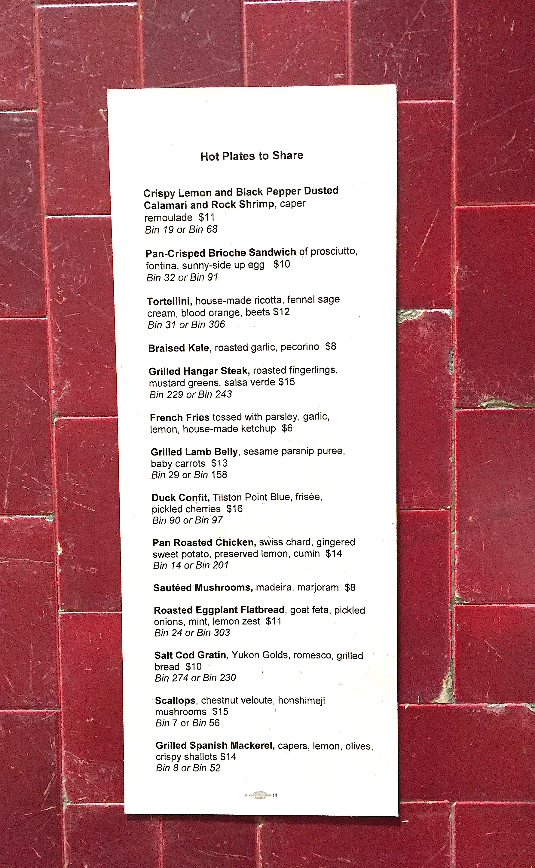 Cork Wine Bar The Menu Wall