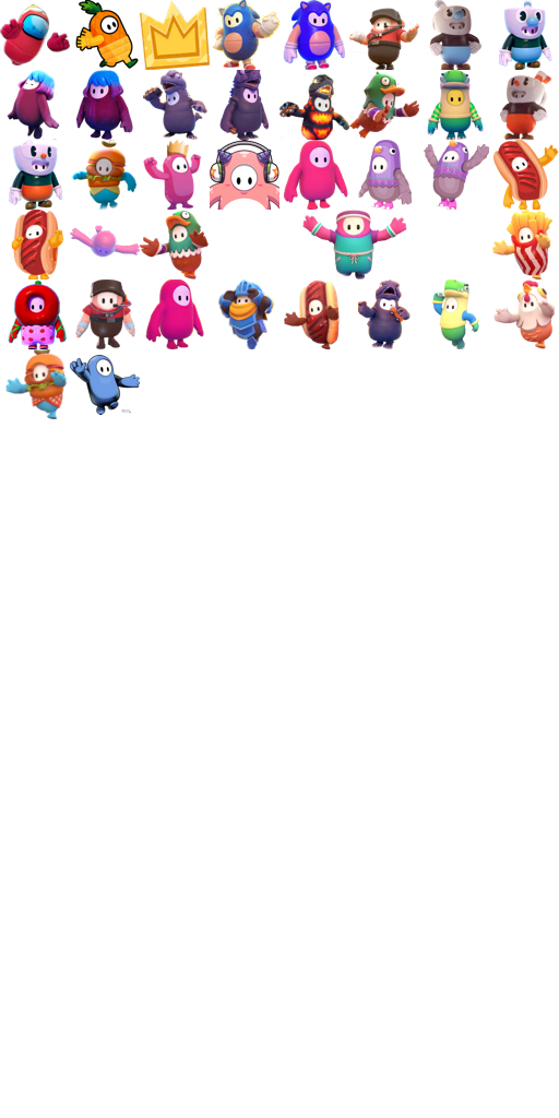 Fall Guys badges Theme Plaza