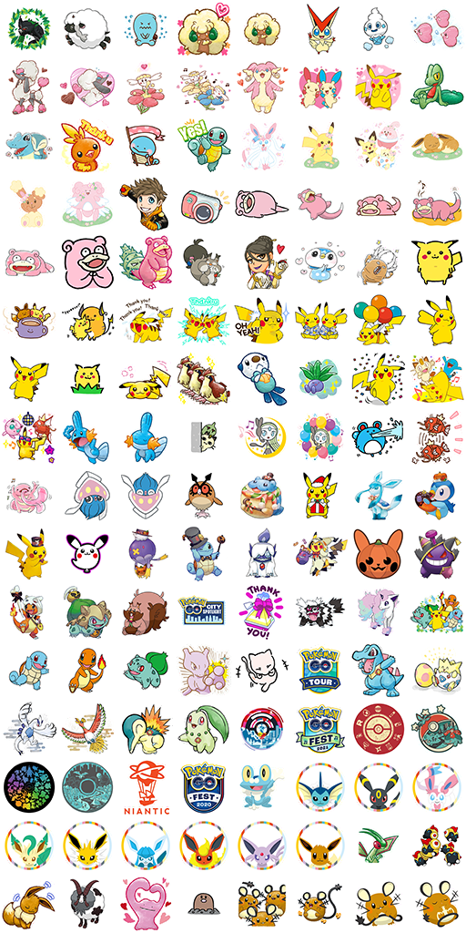 Pokémon GO stickers Theme Plaza