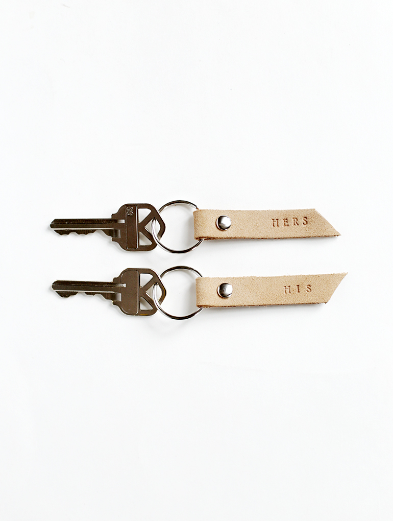 DIY Stamped Leather Keychains The Merrythought