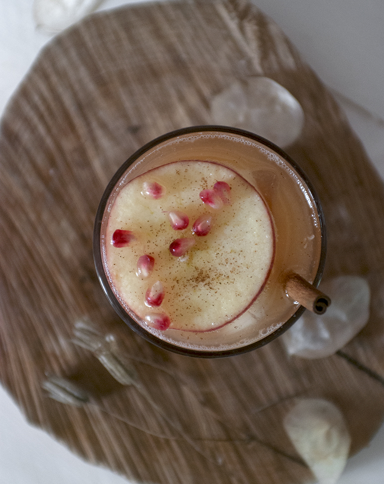 Apple Cider Pomegranate Mocktail The Merrythought