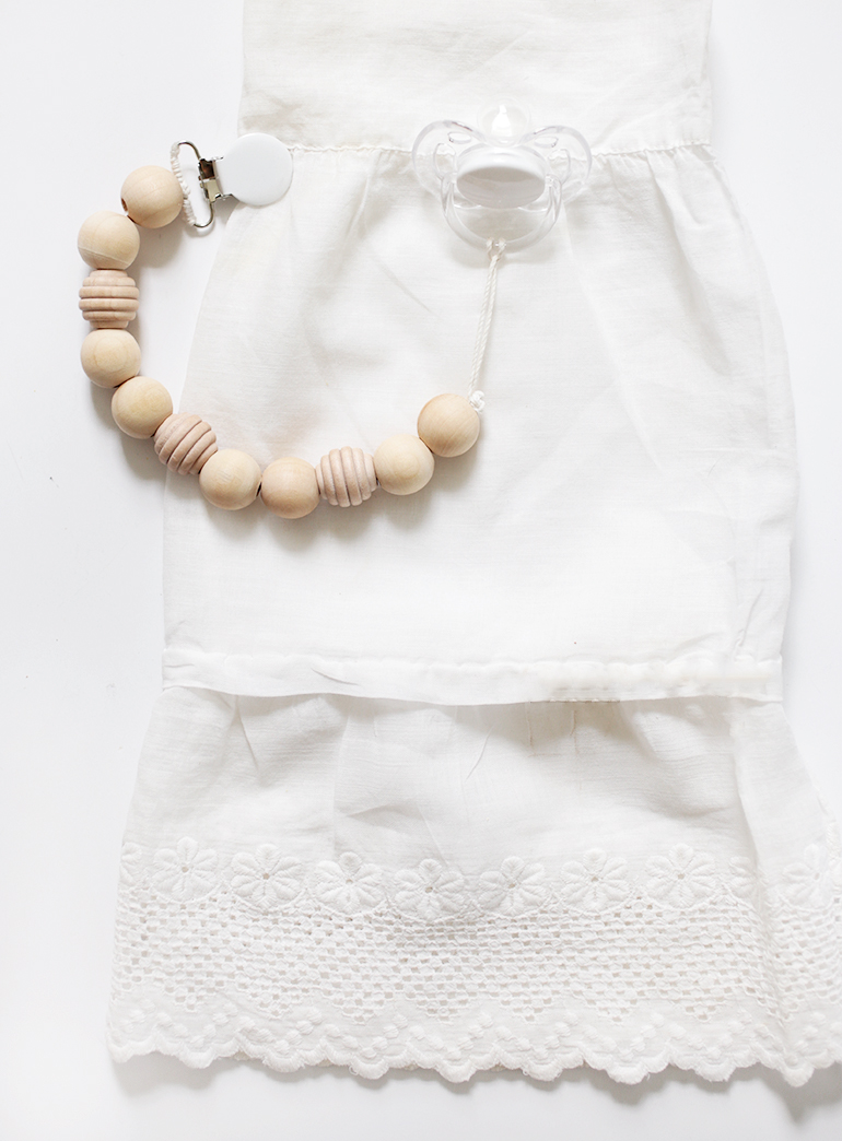 DIY Wood Bead Pacifier Clip The Merrythought