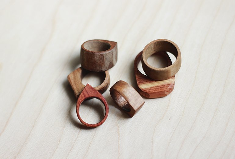 Simple Wooden Rings. The Merrythought