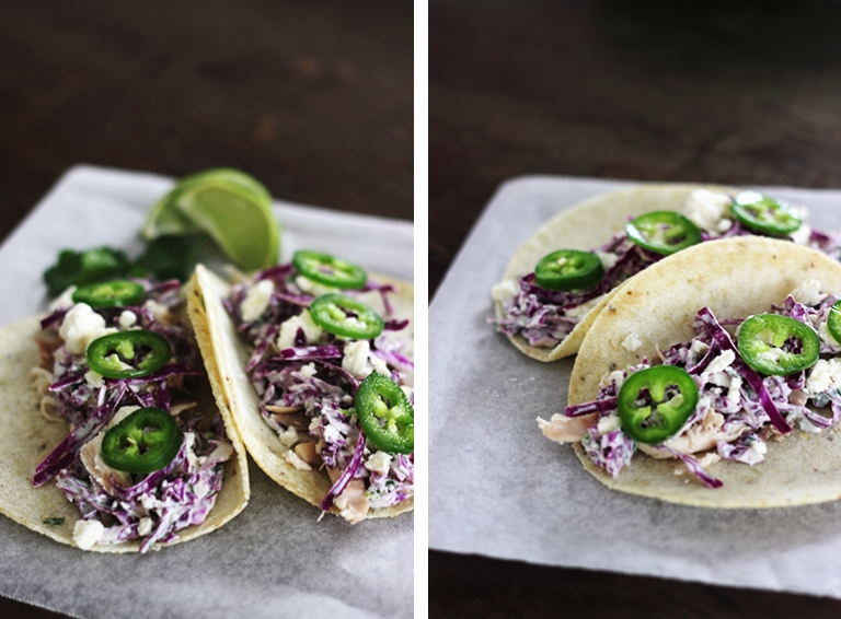 Chicken + Cabbage Tacos with Cilantro Cream The Merrythought
