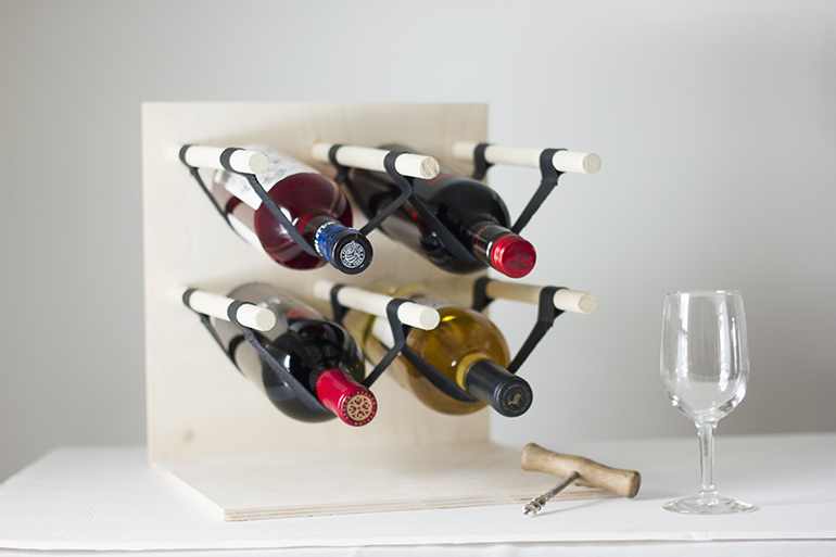 DIY Wood & Leather Wine Rack The Merrythought