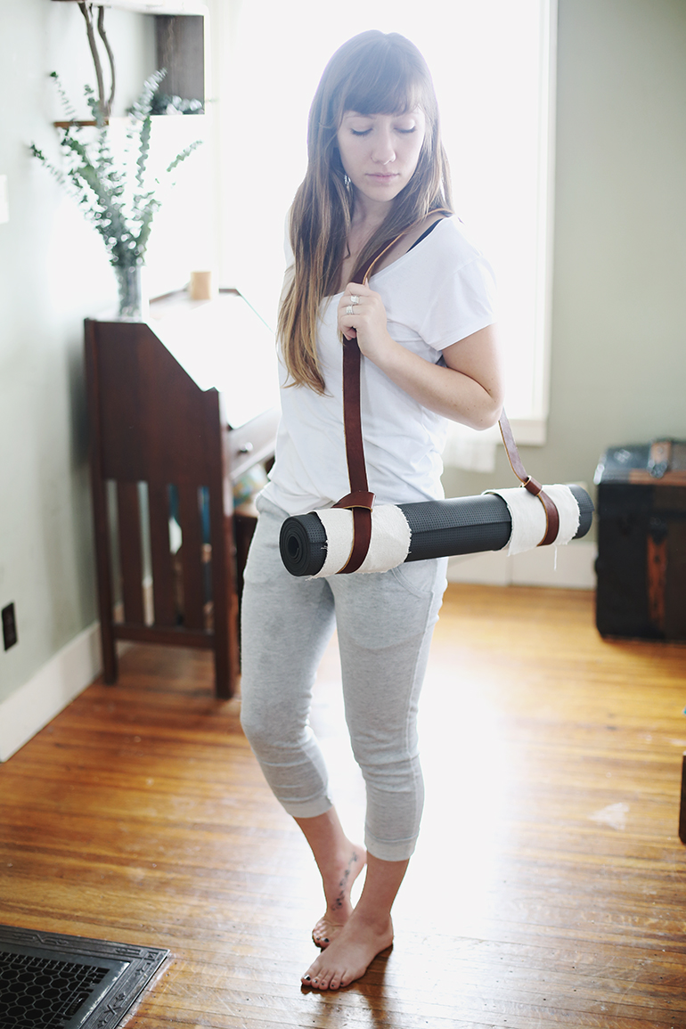 DIY Leather Yoga Mat Strap The Merrythought