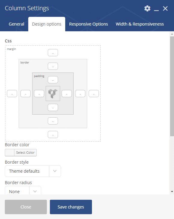Column Settings in WPBakery Page Builder WordPress sites For