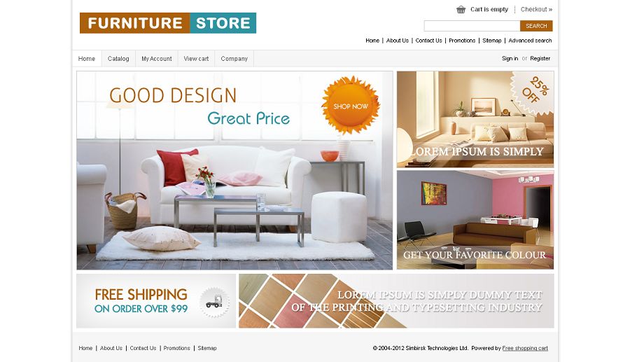 Premium CSCart Furniture Store Templates
