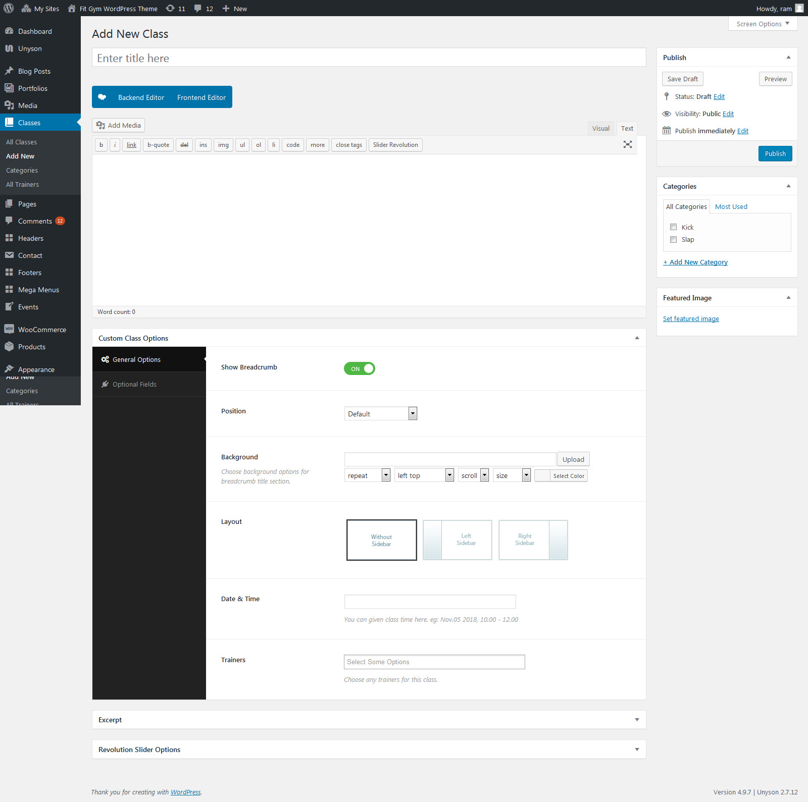 Maruthi Classes Options Themes Support