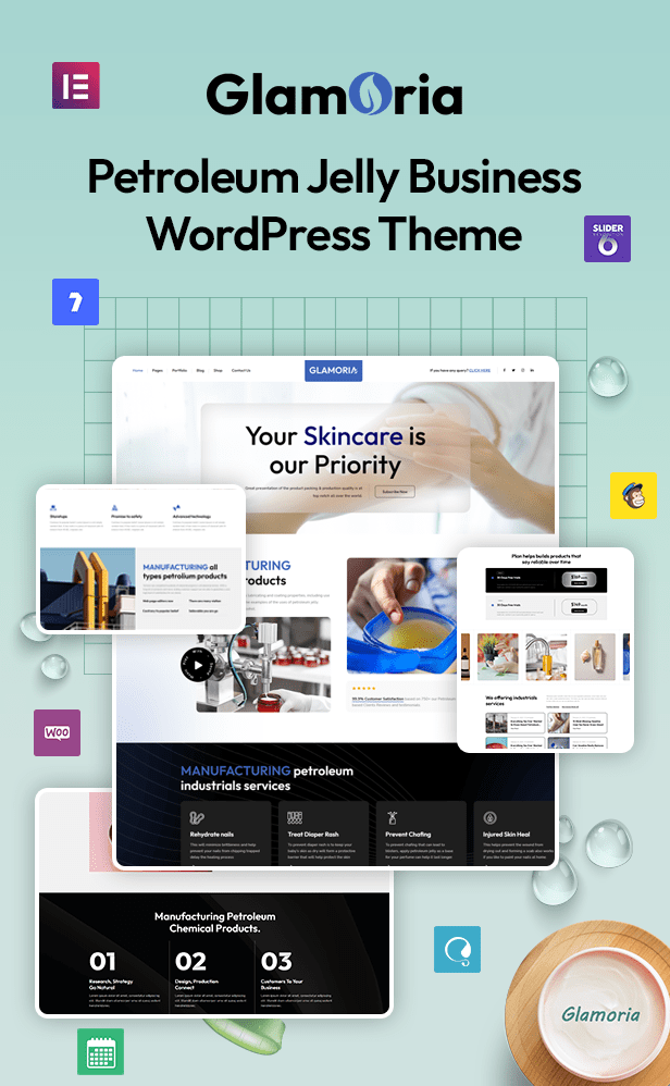 Glamoria Petroleum Jelly Business WordPress Theme SharedTutor