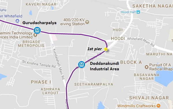 1st Pier Starts Taking Shape for Bangalore Metro’s Whitefield Extn