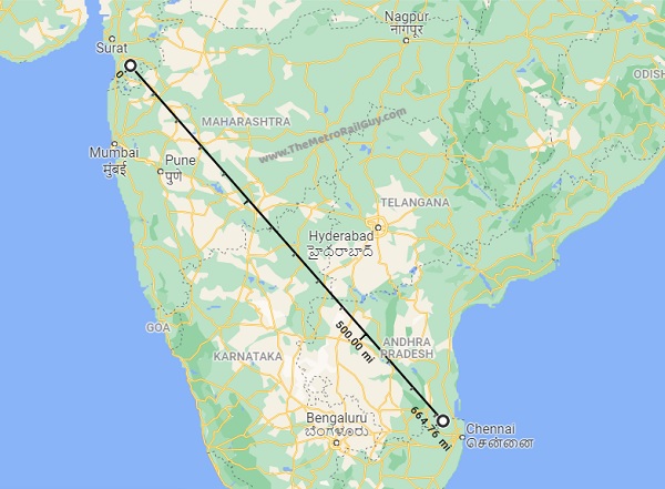 Chennai To Surat Train Route Map Meil Wins Surat – Chennai Expressway's Package 1 In Telangana - The Metro Rail Guy