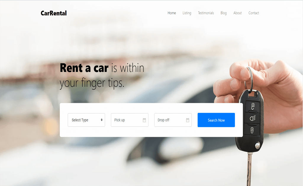 CarRentals Free Responsive Bootstrap 4 HTML5 Rent A Car site