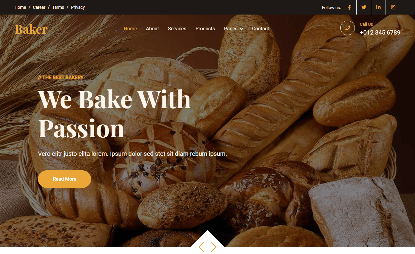 Cake Shop Website Template