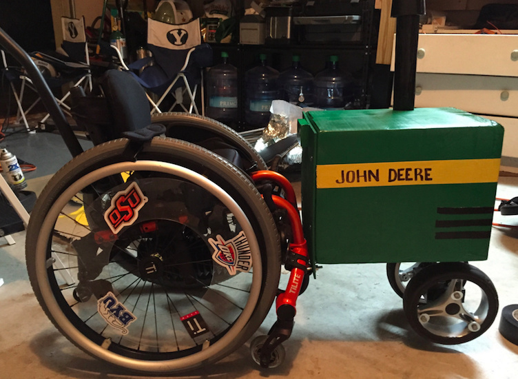 We Turned Our Son’s Wheelchair Into a John Deere Tractor for Halloween