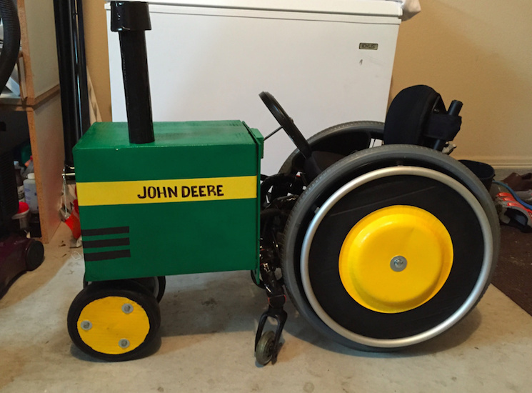 We Turned Our Son's Wheelchair Into a John Deere Tractor for Halloween
