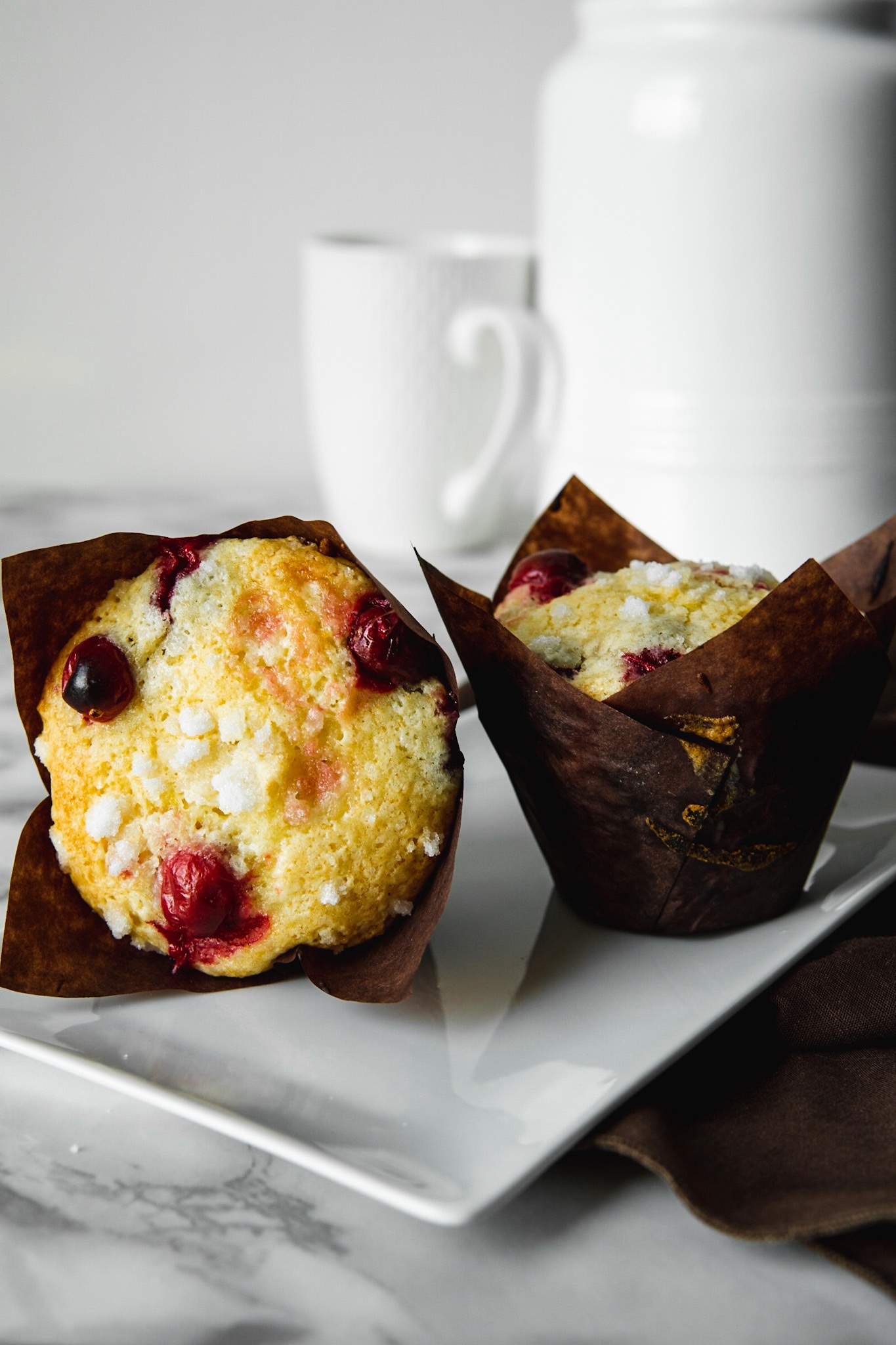 {Sweet & Juicy} The BEST Lemon Cranberry Muffins The Mindful Meringue