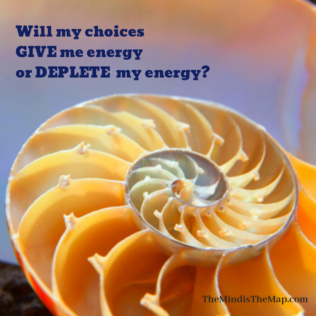 Will my Choices Give me Energy or Deplete my Energy? • The Mind Is The Map