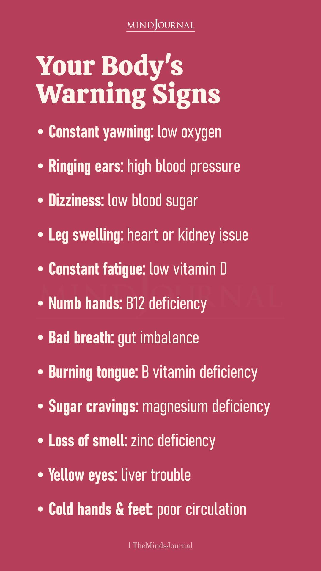 Body Warning Signs 12 Subtle Red Flags You Should Never Ignore