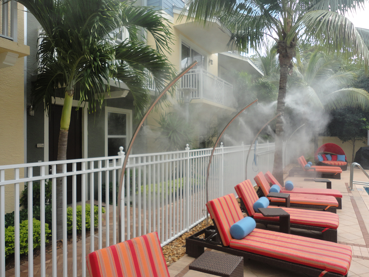 Liquid Shade Resort Outdoor Misting Shade System The Misting Store