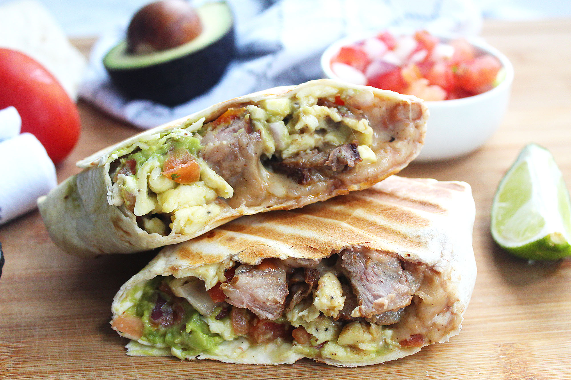 Breakfast Steak Egg and Cheese Burrito The Mixed Menu