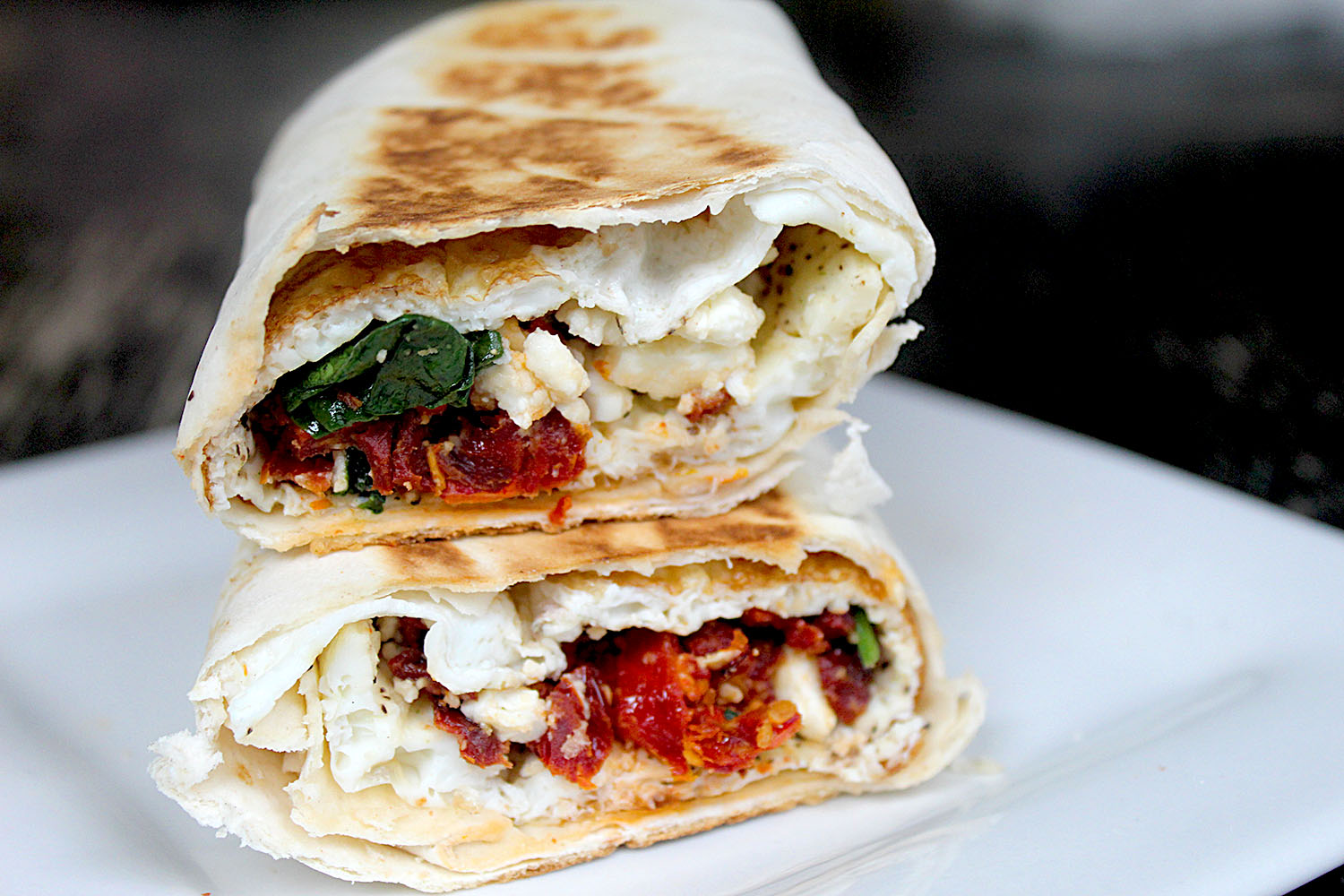 Feta Spinach Egg White Wrap The Mixed Menu