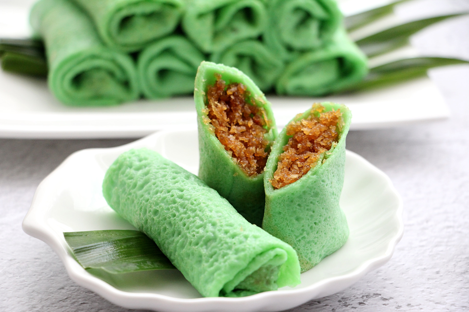 Rolled Pandan Crepes with Coconut Filling The Mum My Kids Need