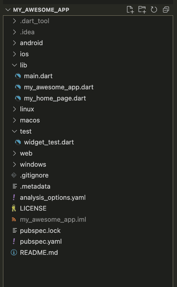 The right way to create a Flutter project