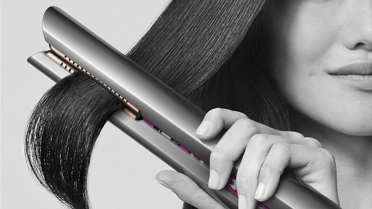 The Dyson Corrale hair straightener uses less heat for less damage