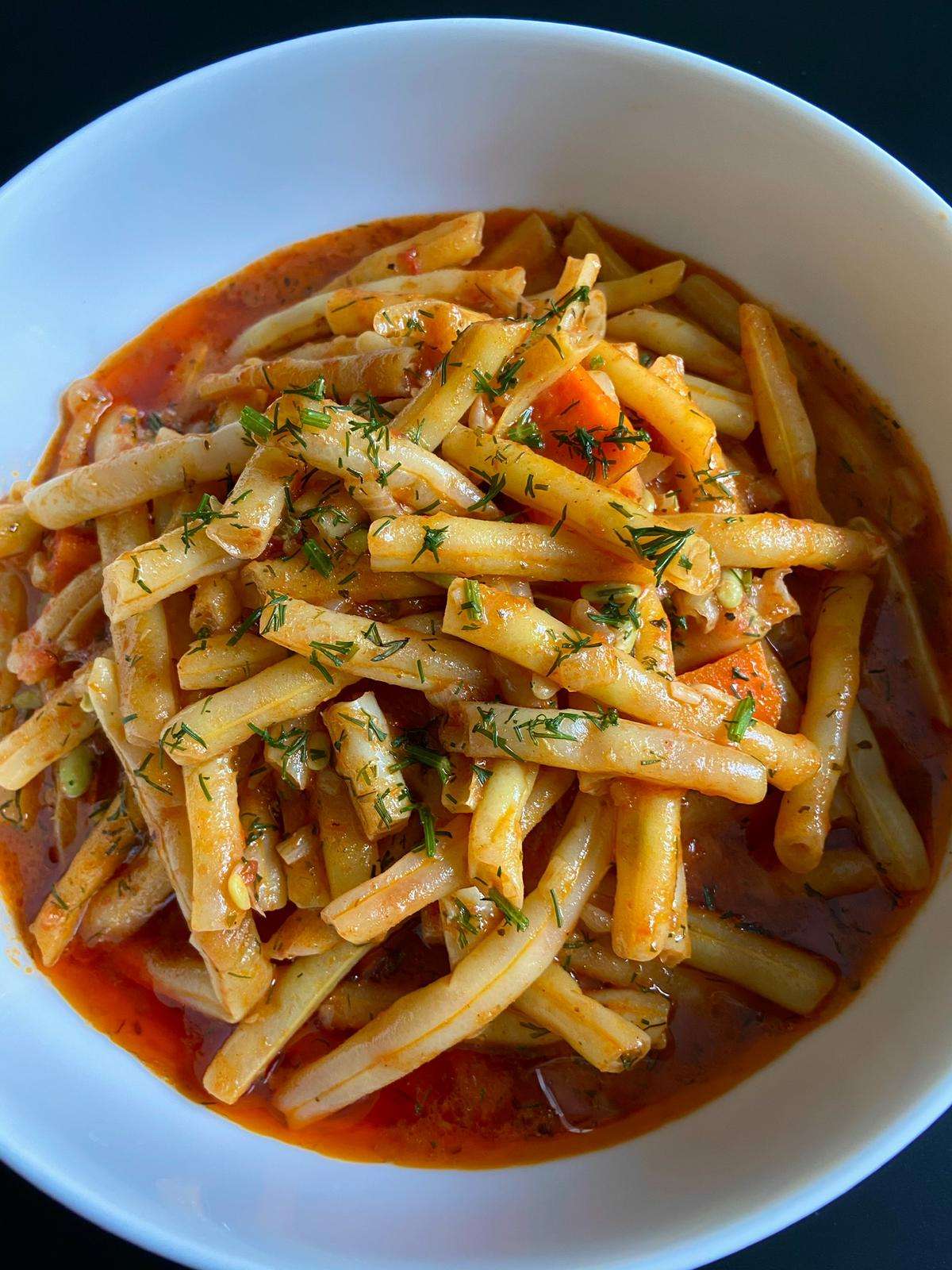 Yellow Beans in a Garlic Tomato Sauce The Modern Nonna