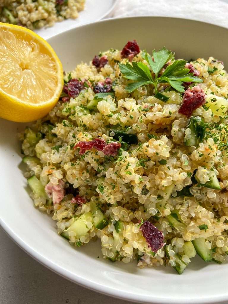 Herbed Cranberry Goat Cheese Quinoa Salad The Modern Nonna