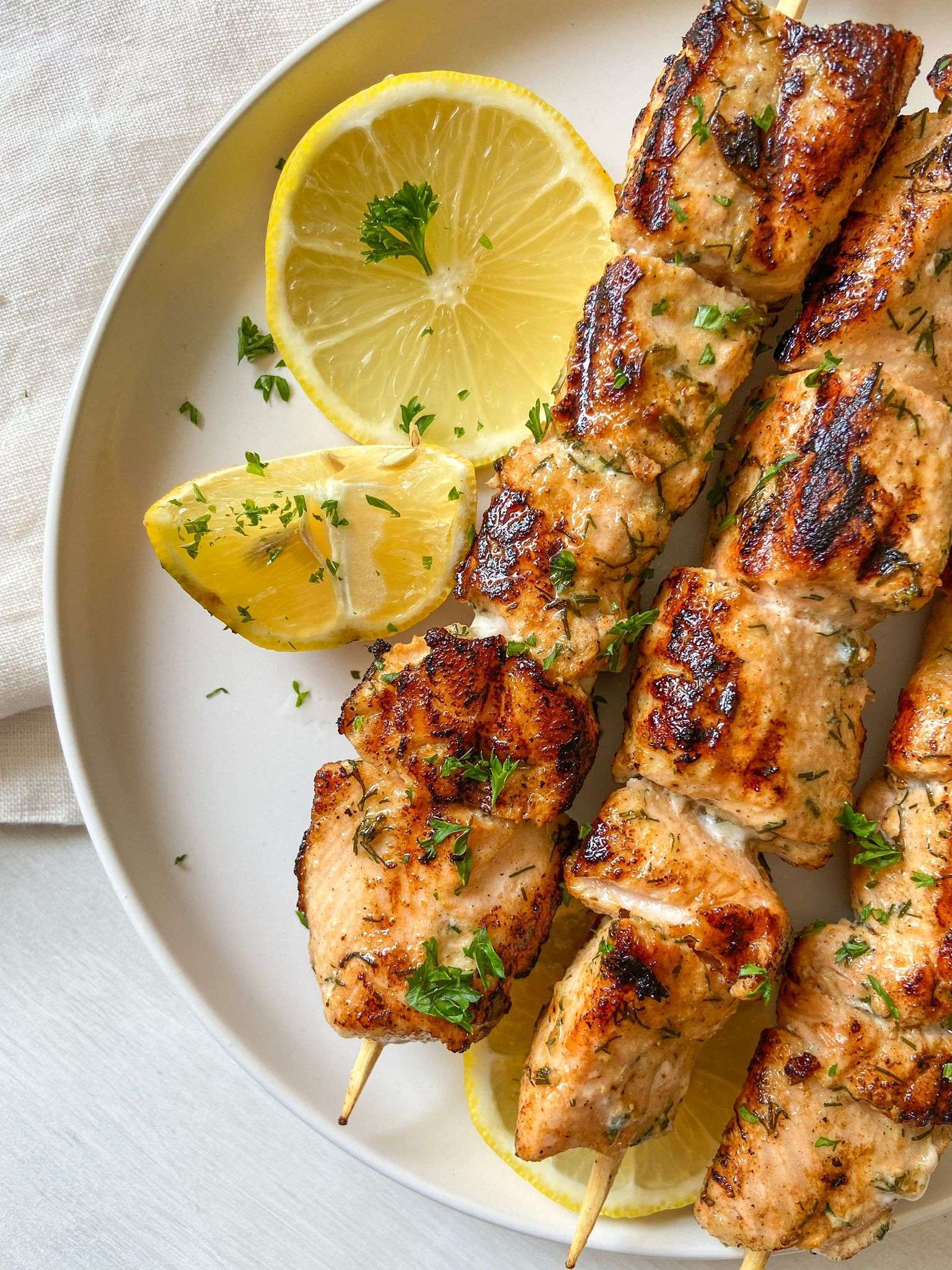 The Best Grilled Salmon Skewers The Modern Nonna