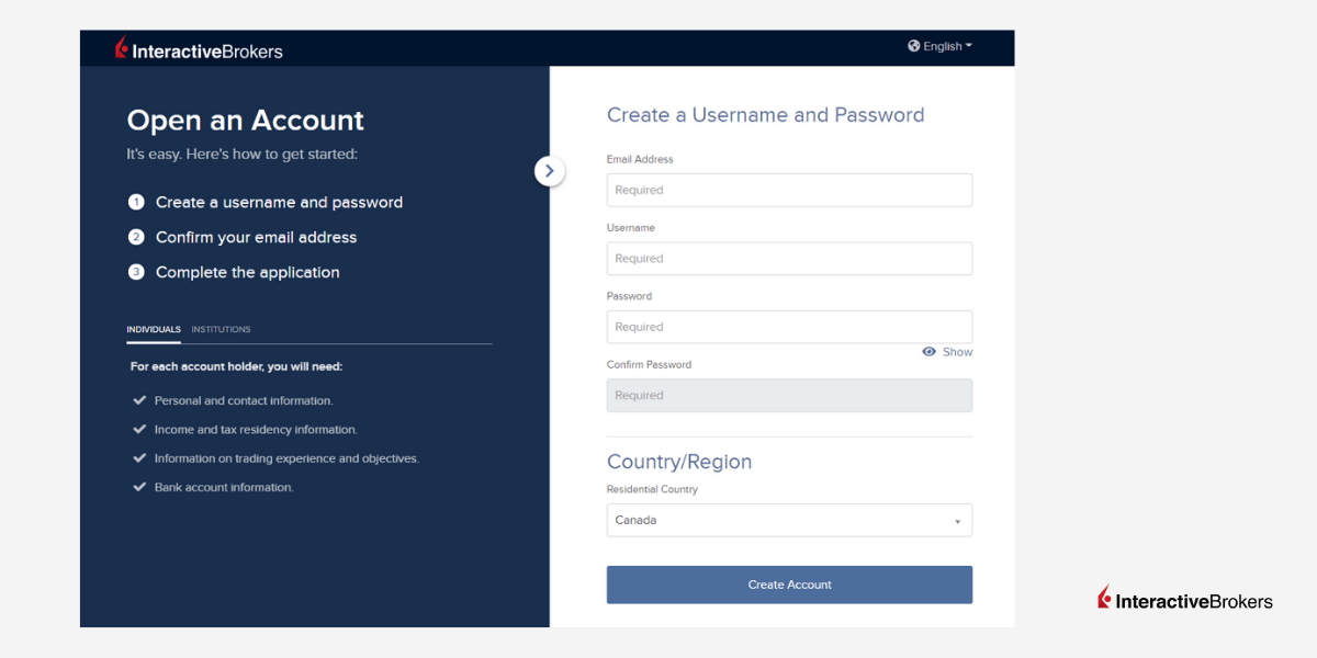 Application Interactive Brokers