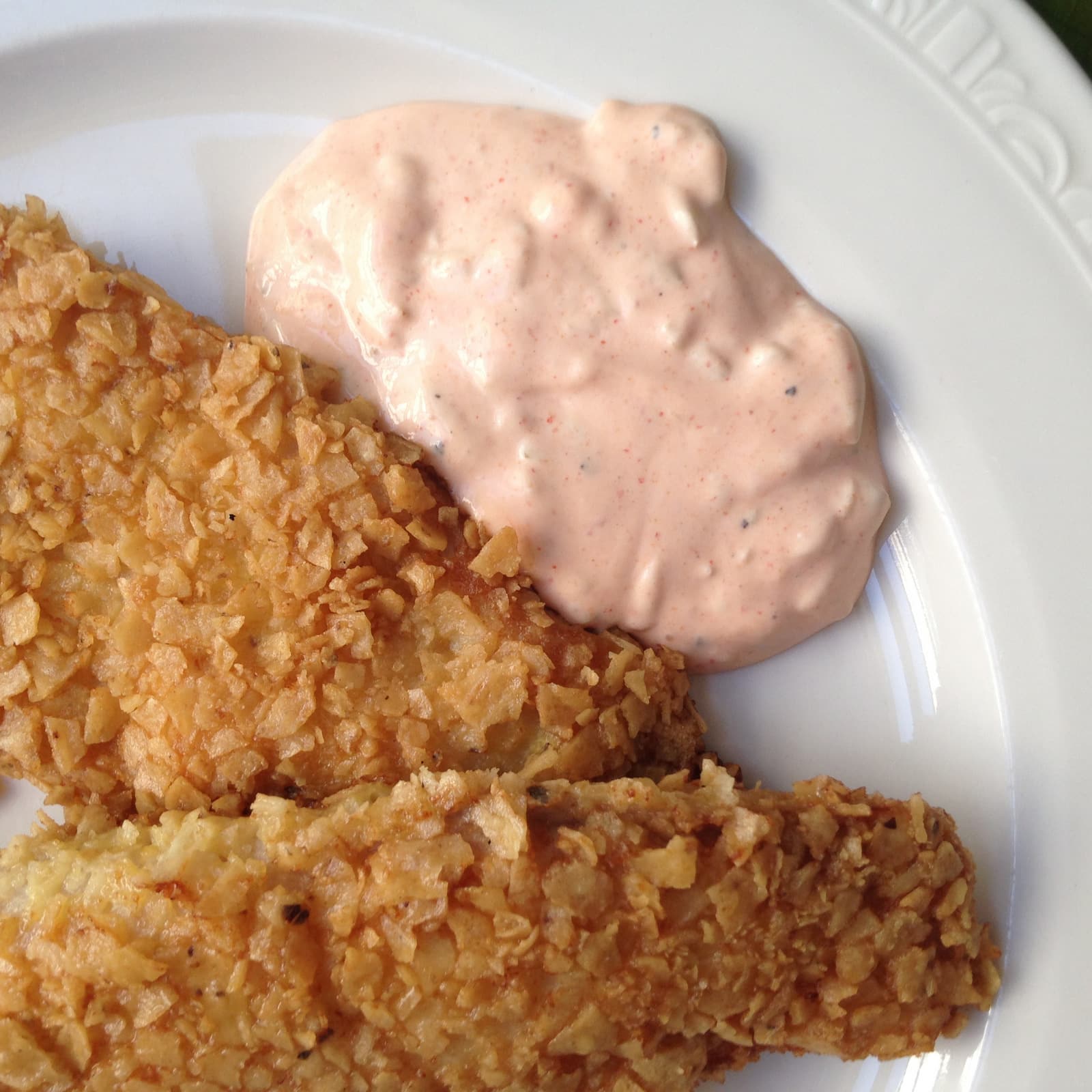 TortillaCrusted Tilapia with Sriracha Sauce — The Mom 100