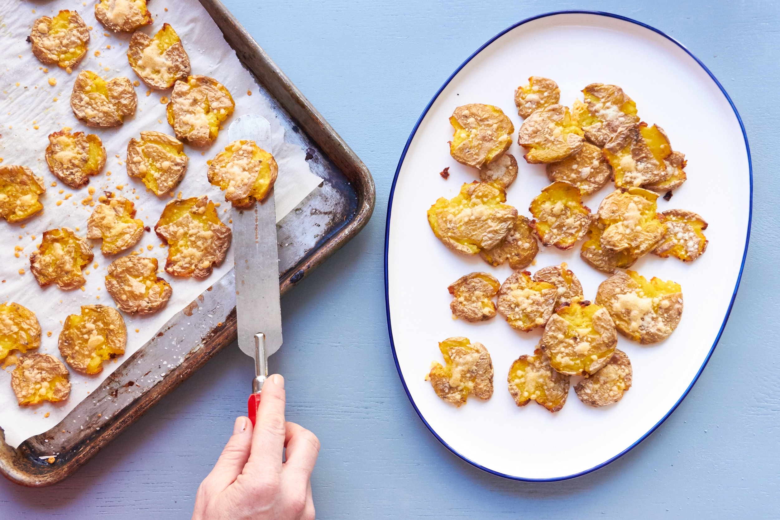 Smashed Roasted Baby Potatoes Recipe — The Mom 100