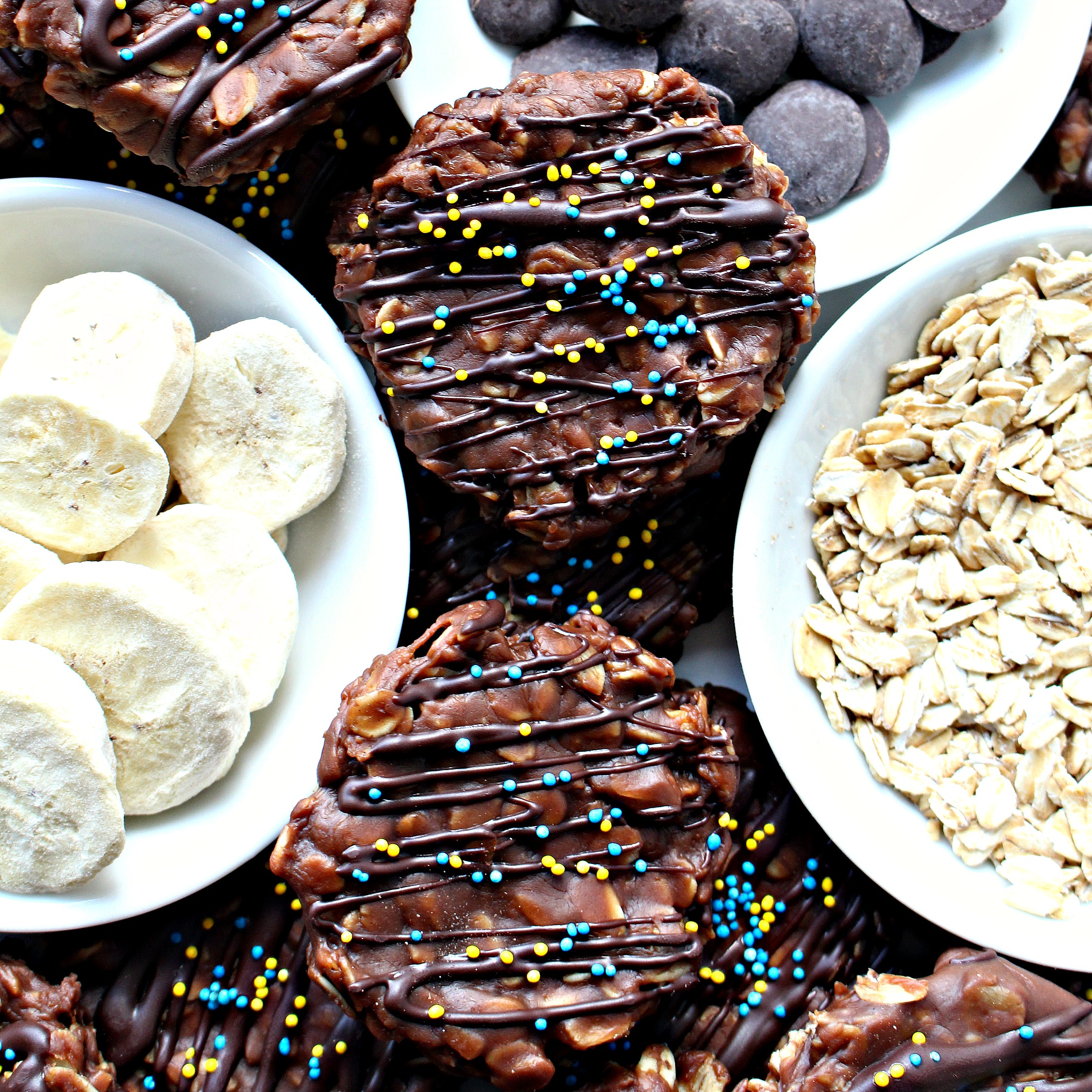 NoBake Chocolate Peanut Butter Banana Cookies The Monday Box