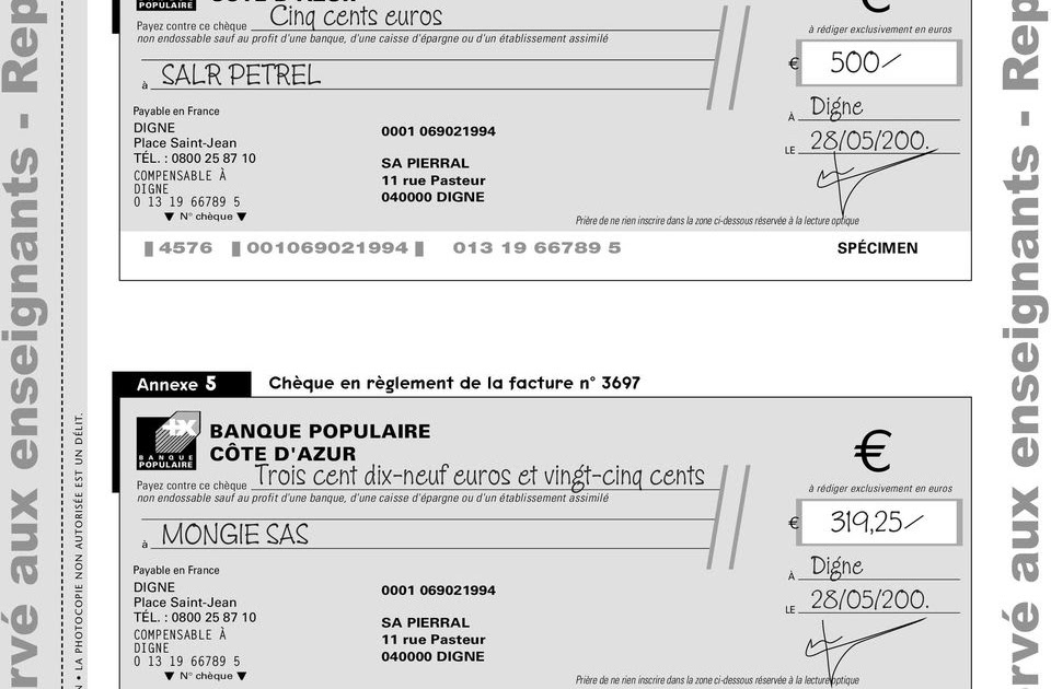C'est quoi un bordereau de remise de chèque