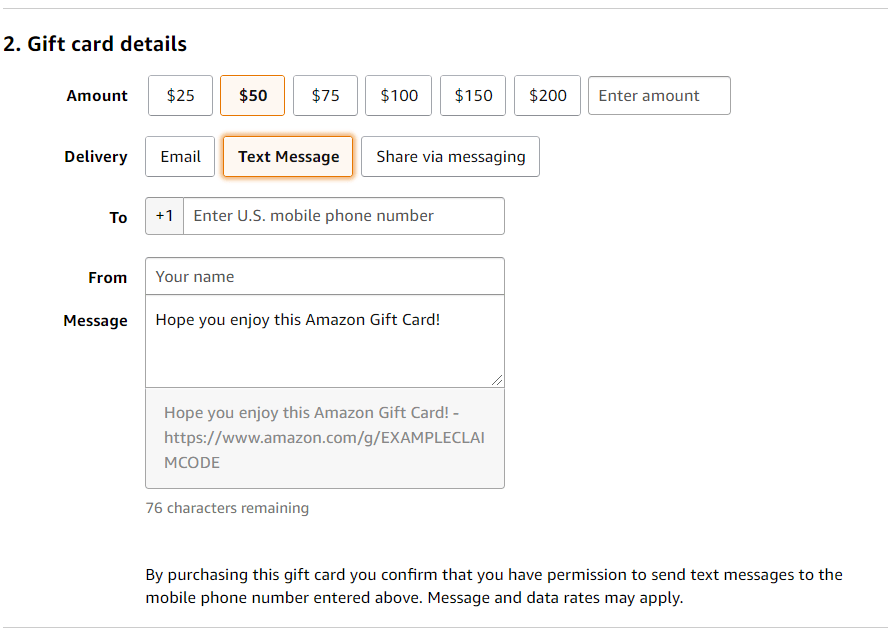 Amazon Send 50 Gift Card By Text & Get 5 Free The Money Ninja