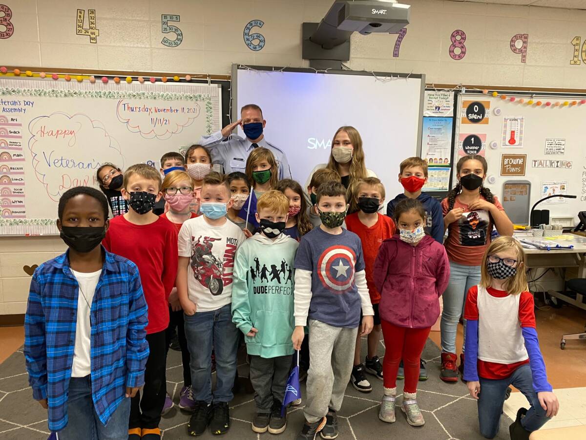 Fawn Hollow students learn about the diversity of military jobs The