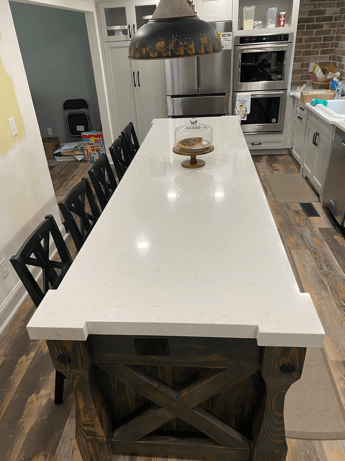 Custom Rustic 12ft. Kitchen Island The Moulding Group