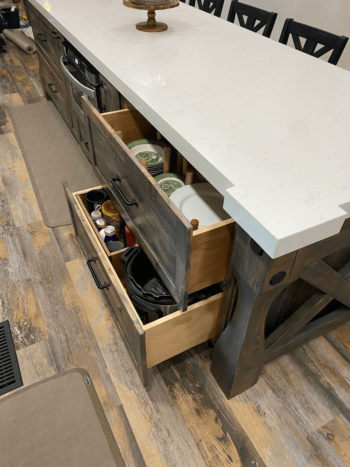 Custom Rustic 12ft. Kitchen Island The Moulding Group
