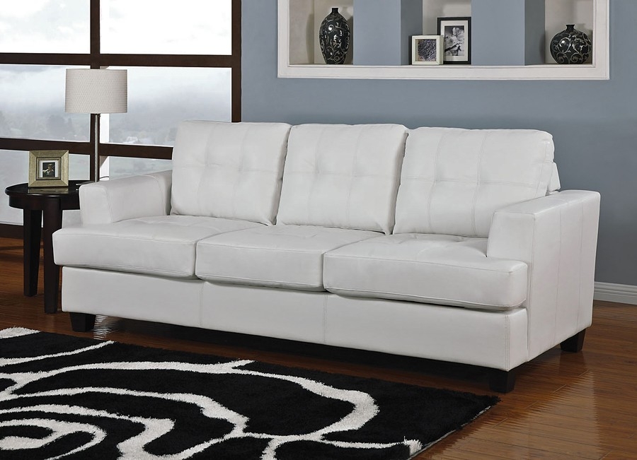 2024 Popular White Leather Sofas