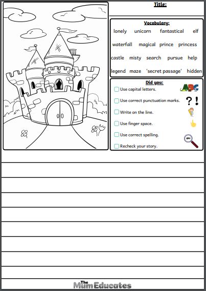 20 Free Picture Writing Prompts for kids with Vocabulary - The Mum Educates