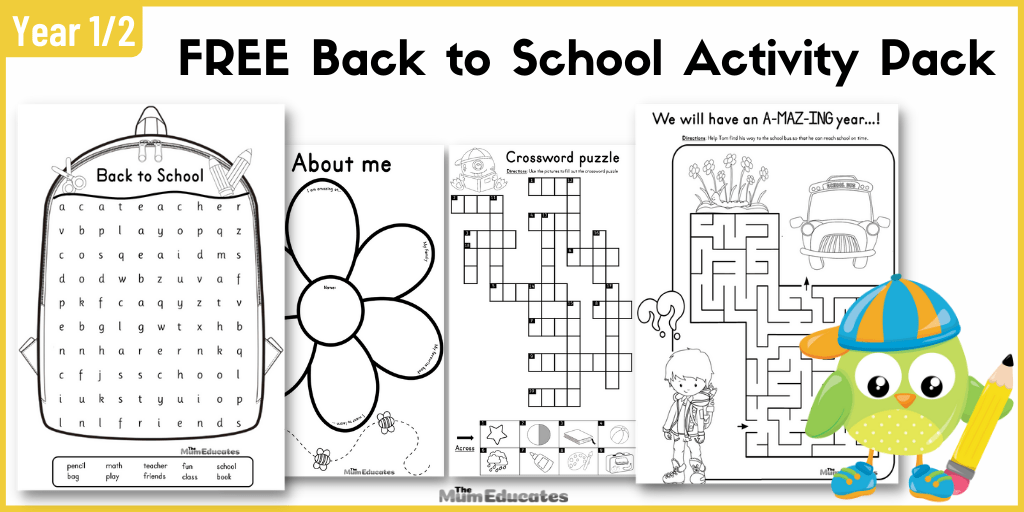 FREE KS1 Back to School Activities Pack Printable The Mum Educates