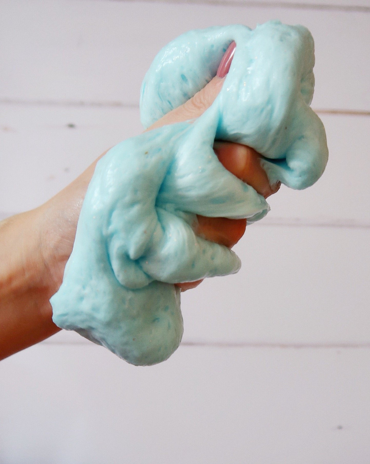 Homemade fluffy glitter slime The Mummy Bubble
