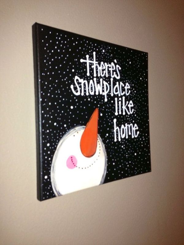 16 Easy Christmas Painting Ideas Anyone Can Do! - The Mummy Front