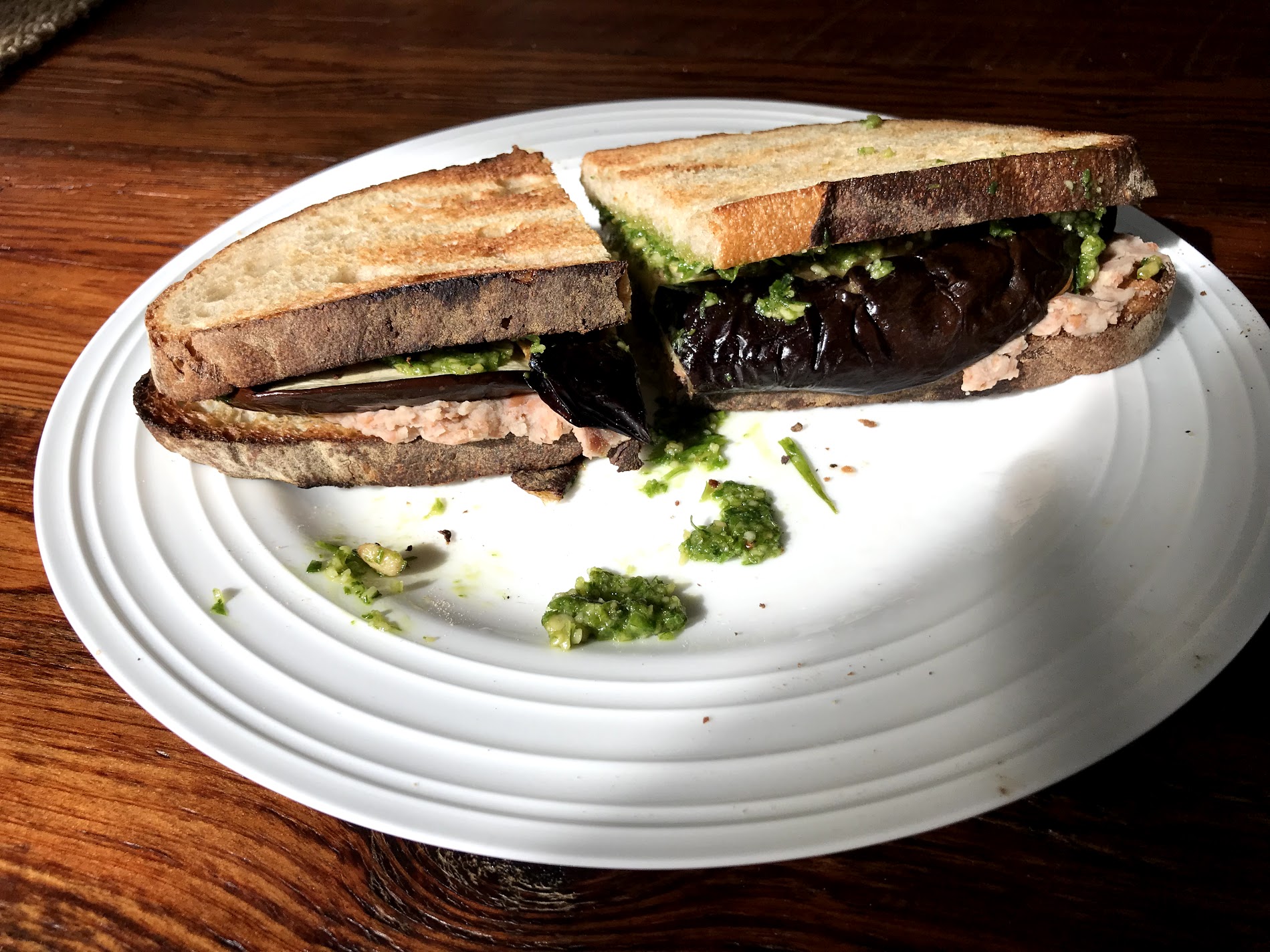 Roasted eggplant sandwiches The Munted Chef