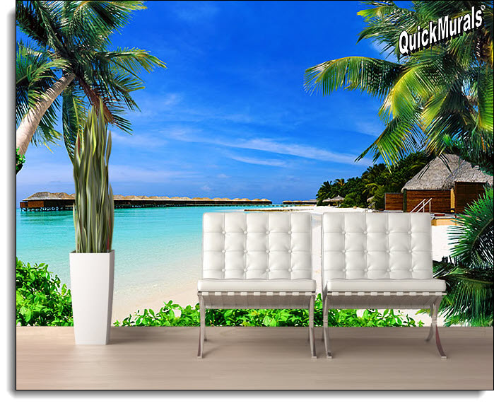 Beach Resort Peel and Stick Wall Mural