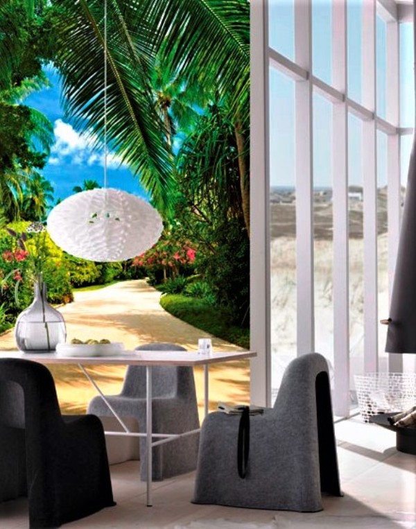 Tropical Pathway Wall Mural Midsize Wall Murals The Mural Store