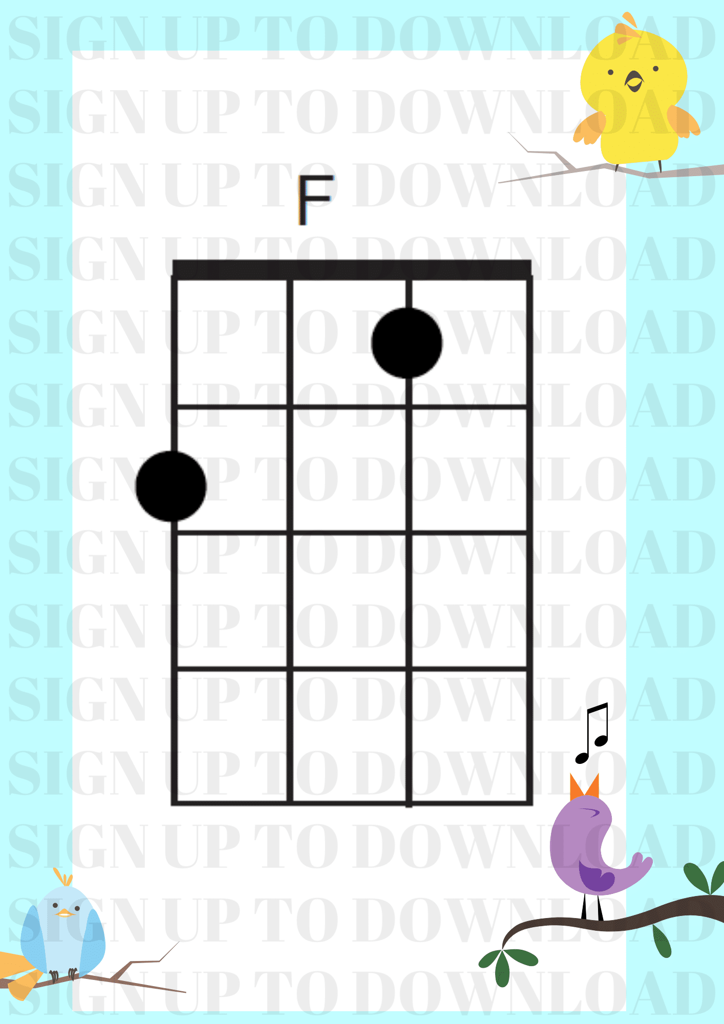Three Little Birds Ukulele Chord Charts // The Musical Me